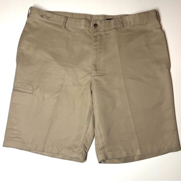 Greg Norman Men's Flat Front khaki Shorts Size- 40 - Picture 1 of 8